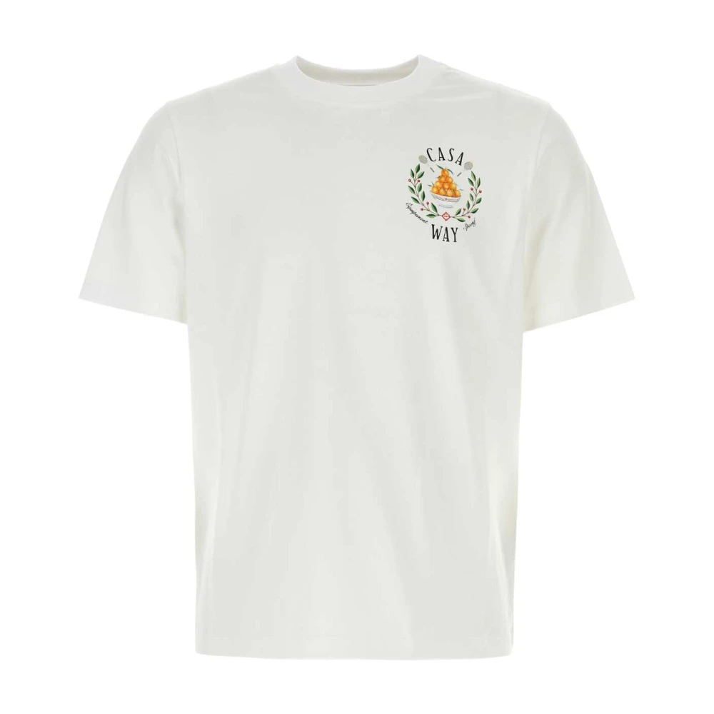 Casablanca Wit Bedrukt T-shirt en Polo White Heren