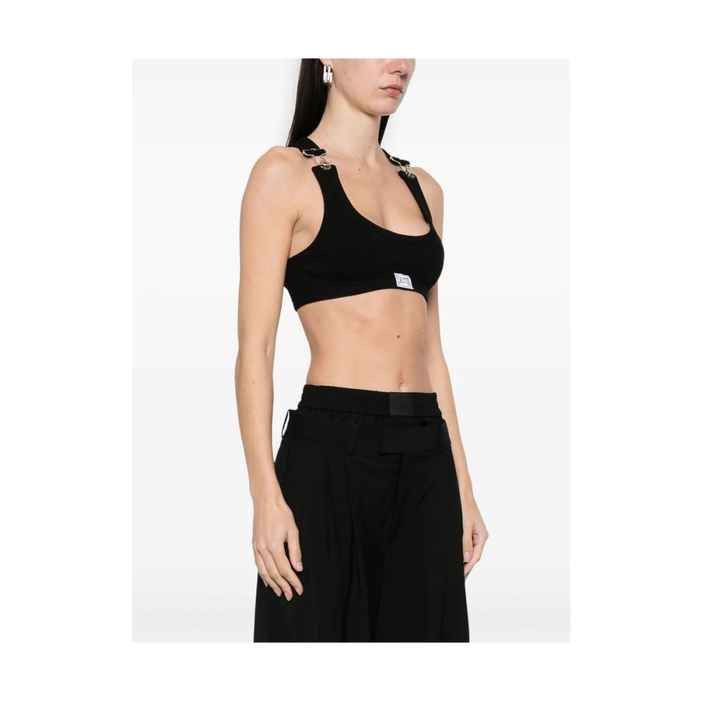 Jean Paul Gaultier Zwarte scoop neck racerback top Black Dames