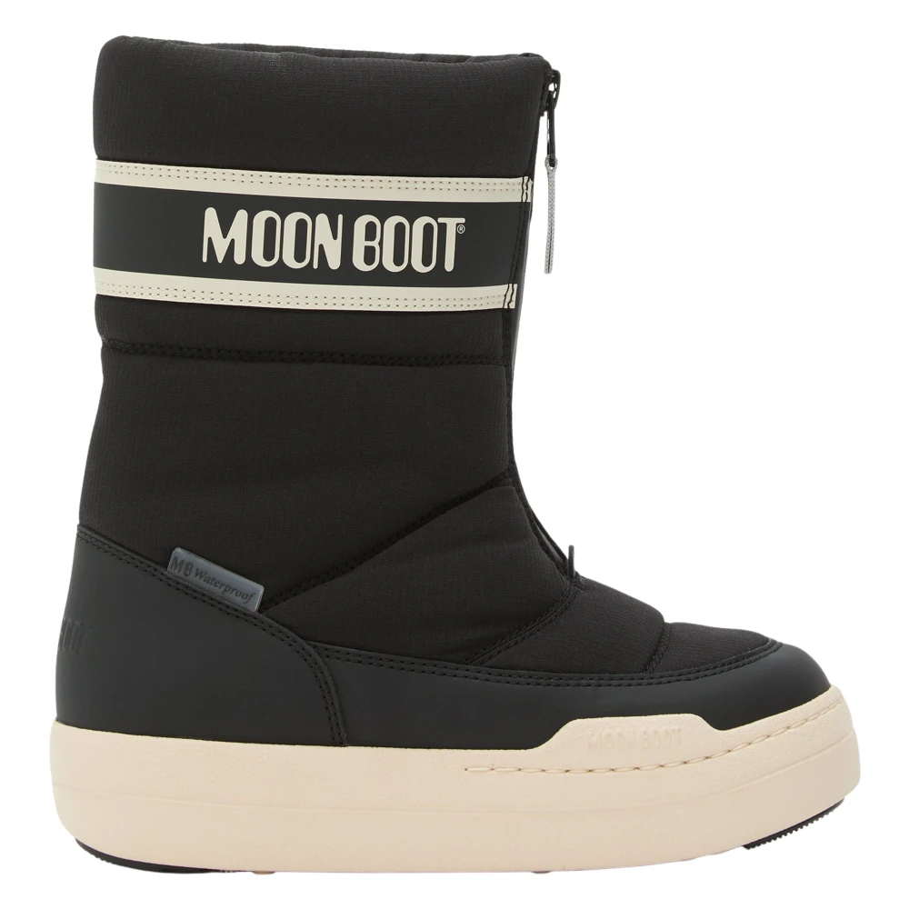 Moon Boot Black Kids Jr Park Zip High Wp Boots In - Eu 30 Uk 12 - Image 3