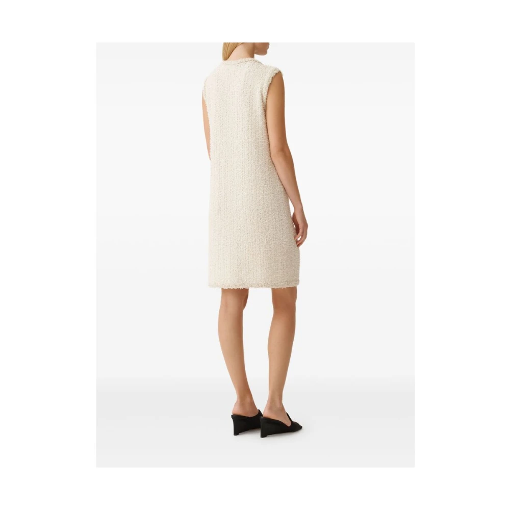 Fabiana Filippi Witte Mouwloze Jurk met Zakken White Dames