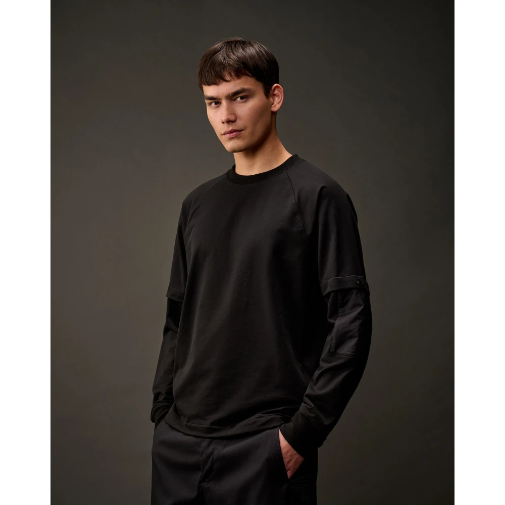 C.P. Company Zwarte Metropolis Fleece Sweater Black Heren