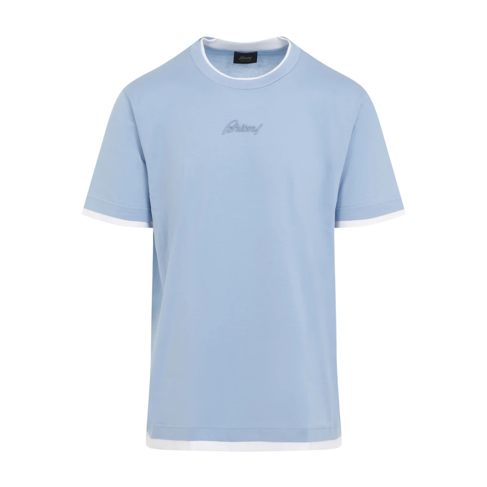 Brioni Himmelblå T-shirt Blue, Herr