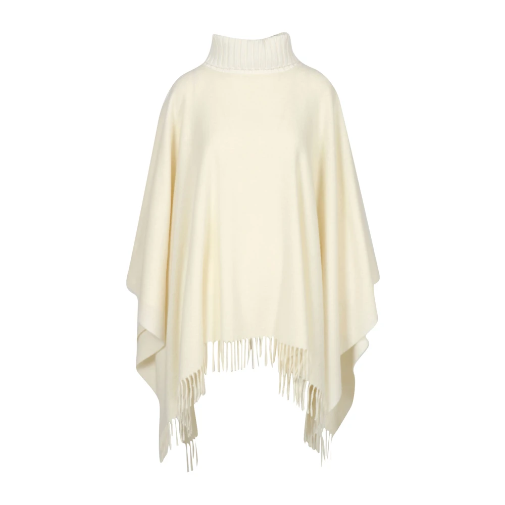 Gran Sasso Beige Cashmere Cape Turtleneck