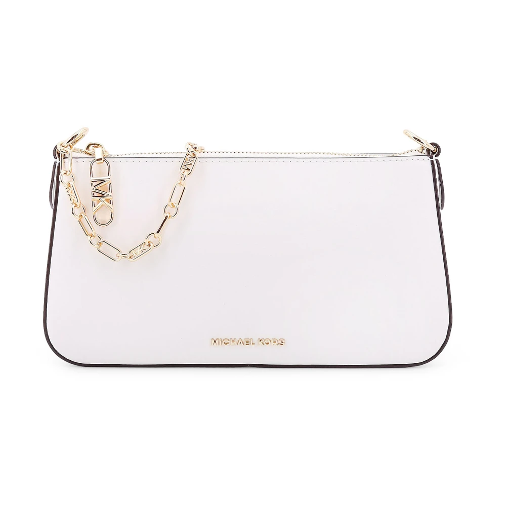 Michael Kors Witte Schoudertas met Ritssluiting White Dames