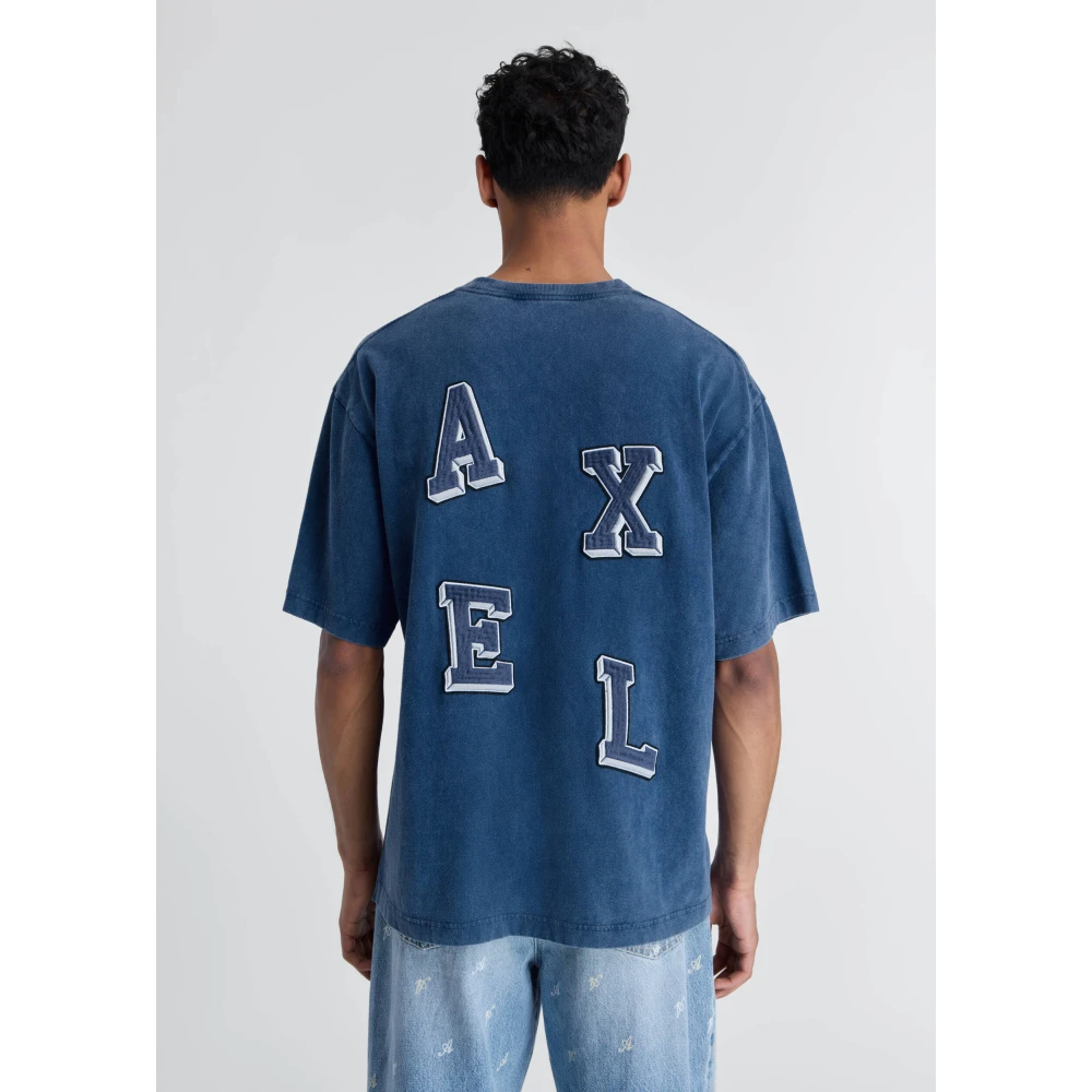 Axel Arigato Typo Zomer T-shirt Blue Heren