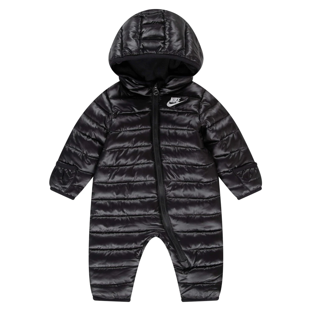 Nike Unisex Kids Black Kids Overalls, 12 M, Baby Solid Snowsuit