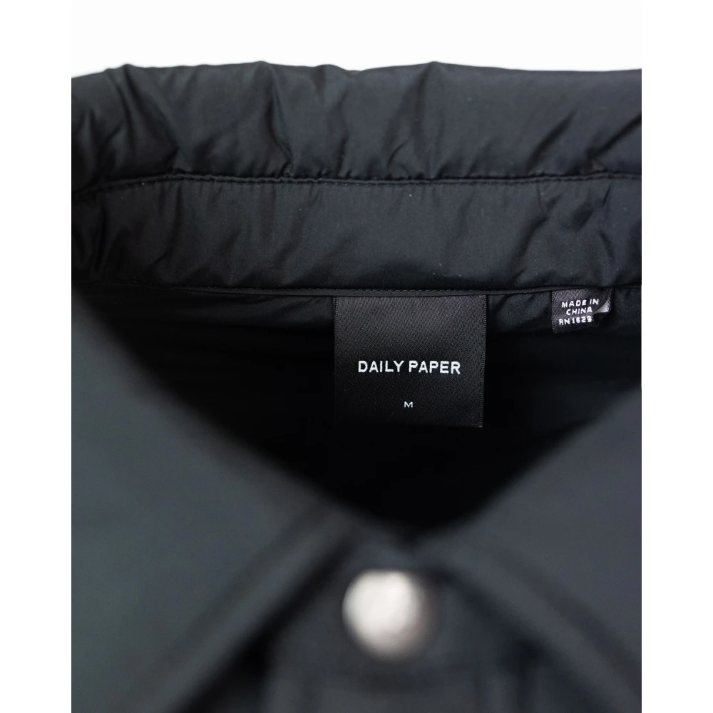Daily Paper Zwarte Gewatteerde Nylonjas Black Heren