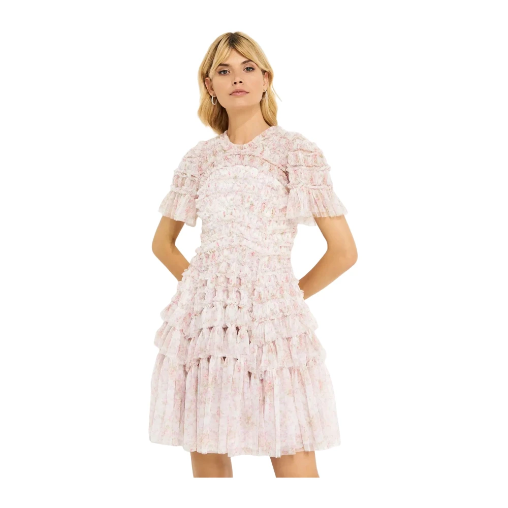 Needle & Thread Roze bloemenprint jurk Pink Dames