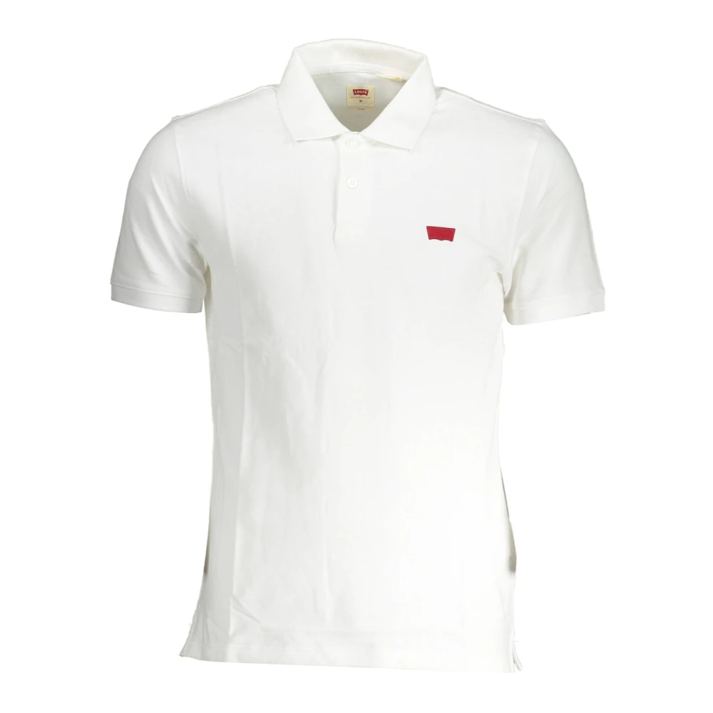 Levi's Men's White Slim Short Sleeve Polo