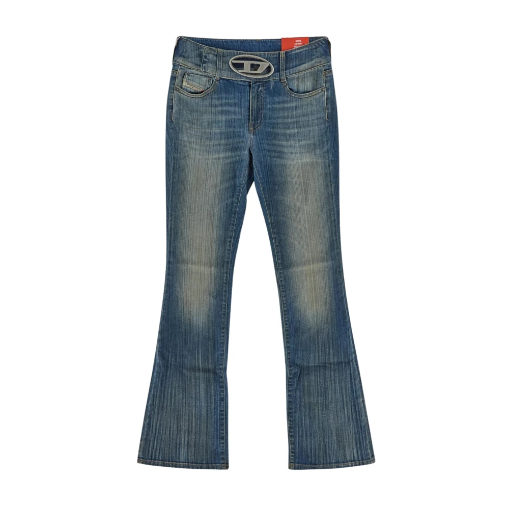 Diesel Katoenen Denim Broek Blue Dames