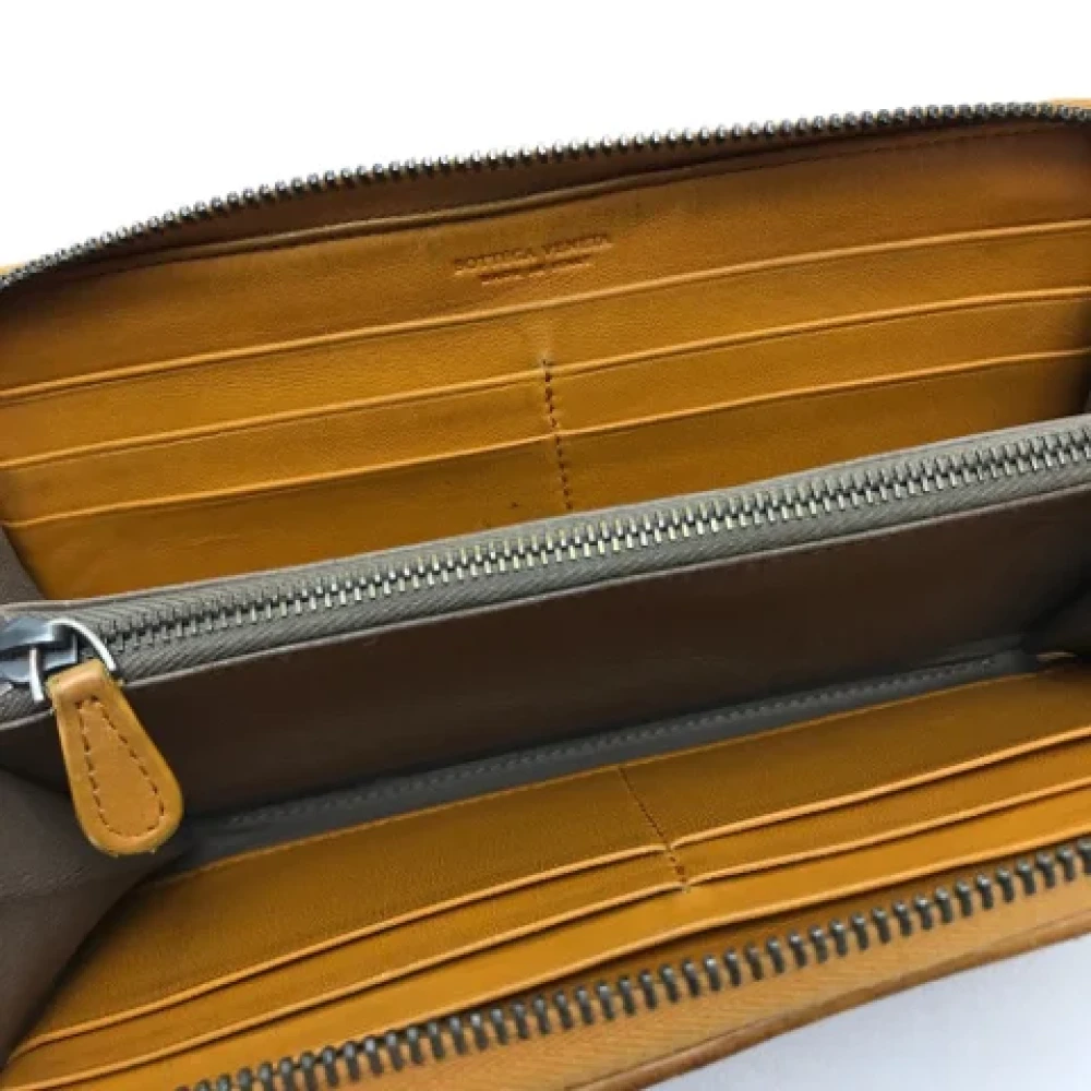Bottega Veneta Vintage Pre-owned Leather wallets Orange Dames