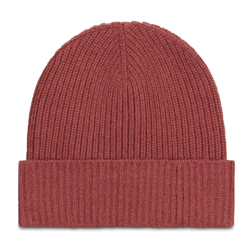 Zanieri Kasjmier Beanie met Omgeslagen Rand Brown Heren
