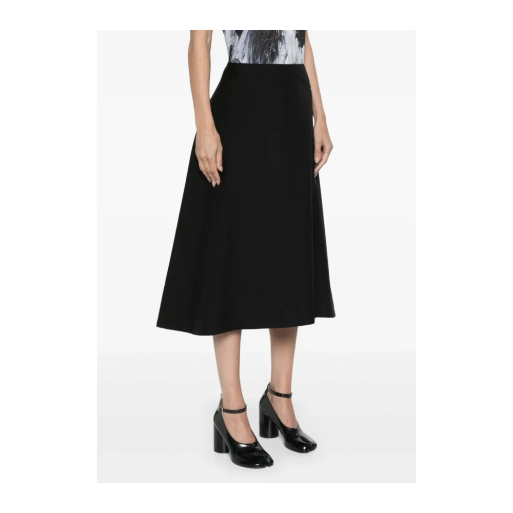 Marni Elegante Zwarte High-Waist Rok Black Dames
