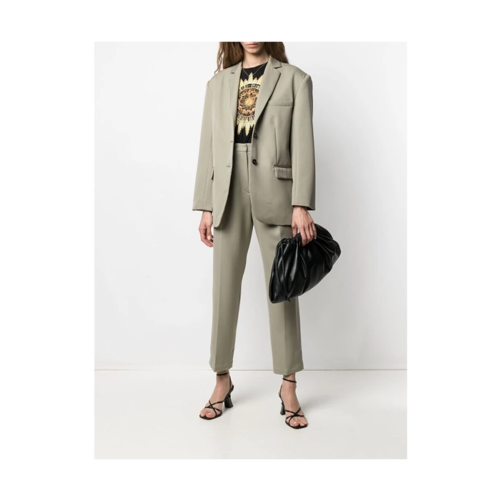 Anine Bing Khaki Green Wool Oversize Blazer Green Dames