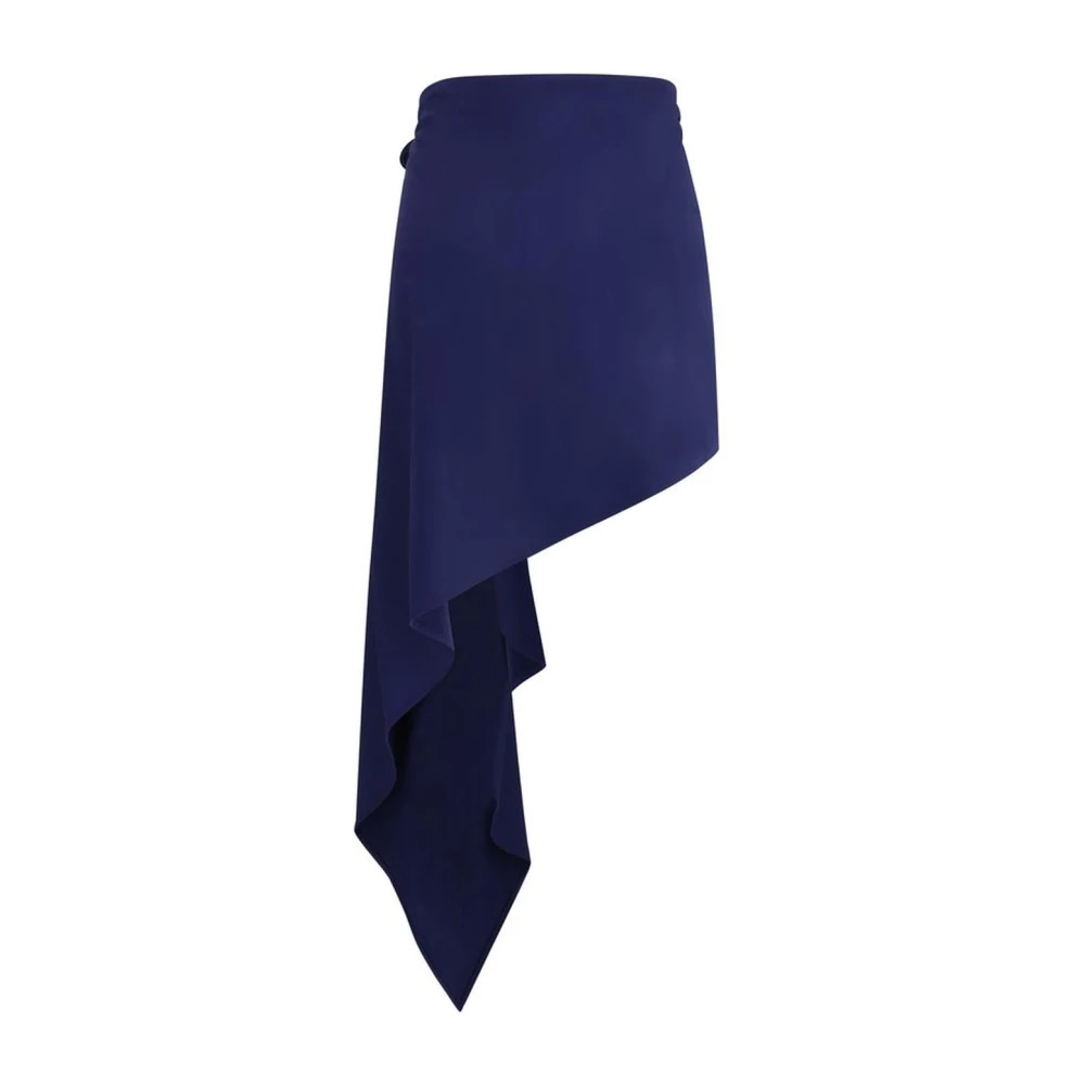 Magda Butrym Rozenapplicatie Asymmetrische Minirok Blue Dames