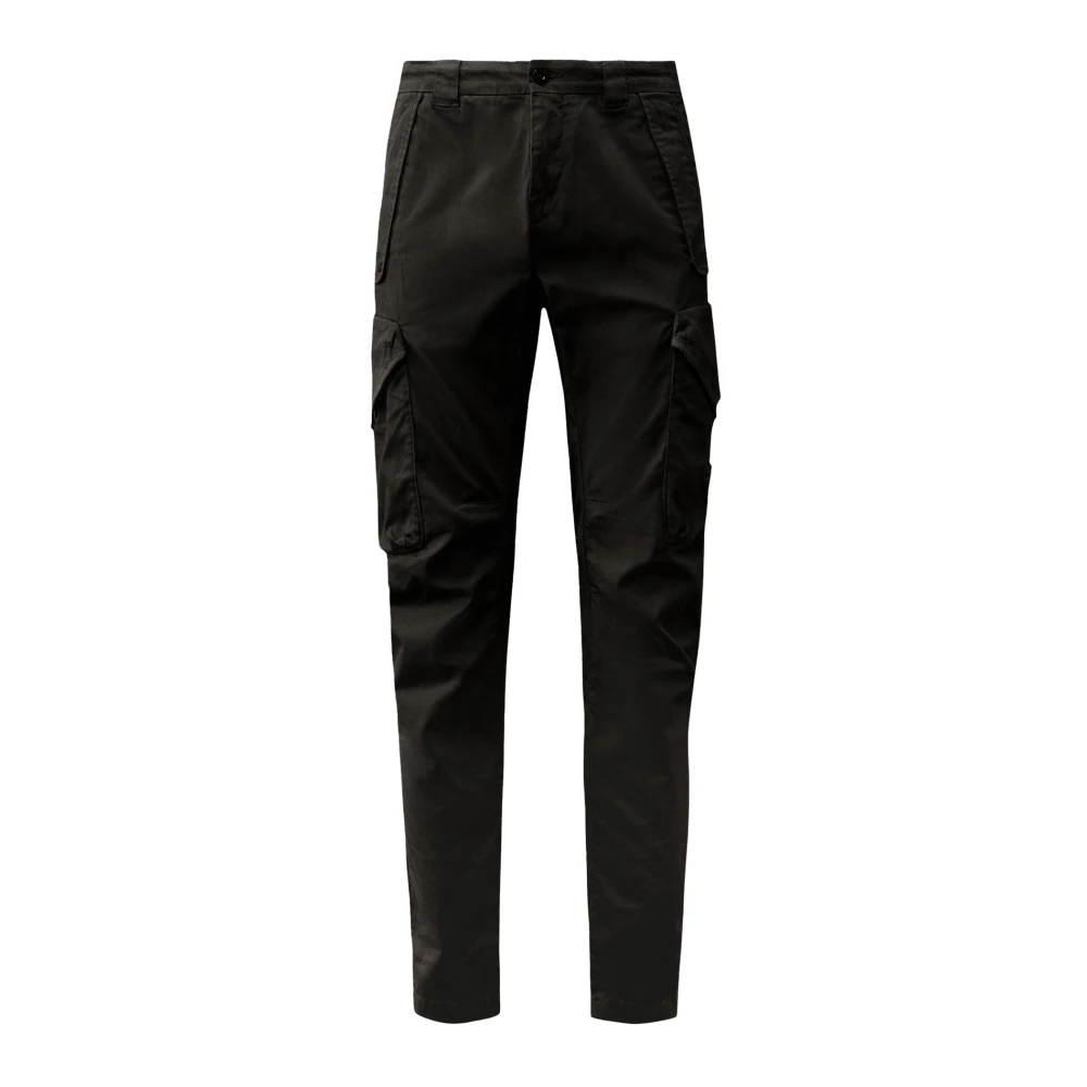 C.P. Company Zwarte Satijnen Cargo Broek Black Heren