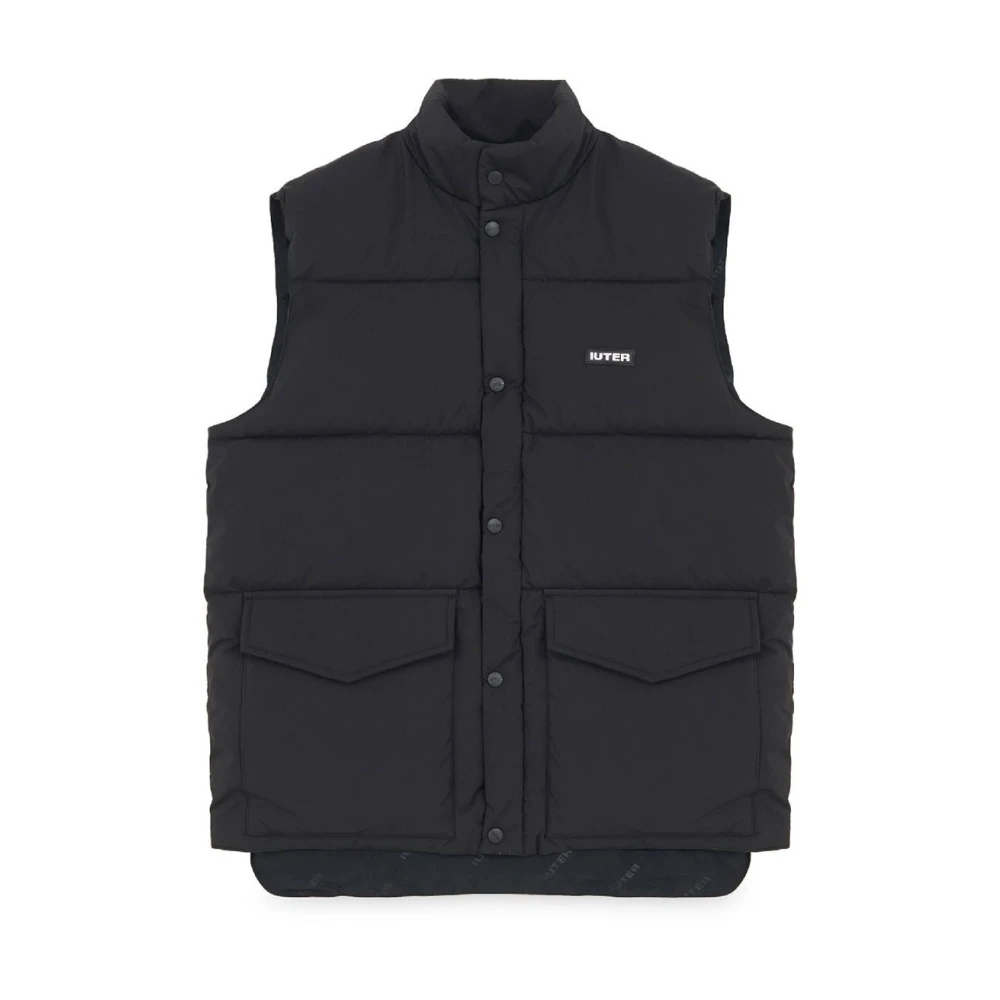 Iuter Polyester Jassen en Blazers Puff Vest Black Heren