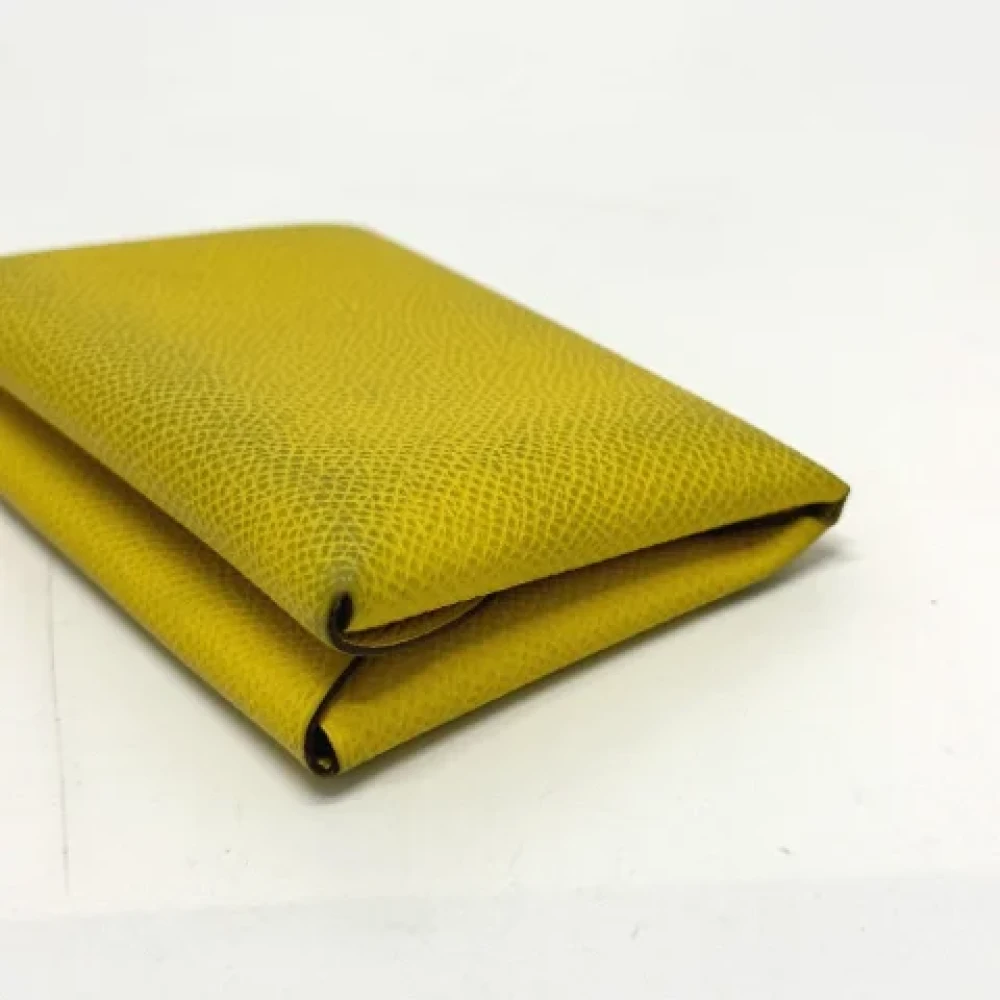 Hermès Vintage Pre-owned Leather home-office Yellow Dames