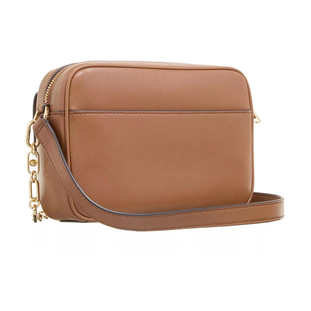 Michael Kors Ketting Swag Camera Crossbody Tas Brown Dames