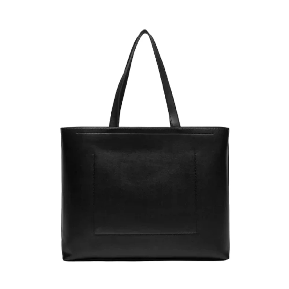 Calvin Klein Zwarte Eco Leren Tote Tas Black Dames