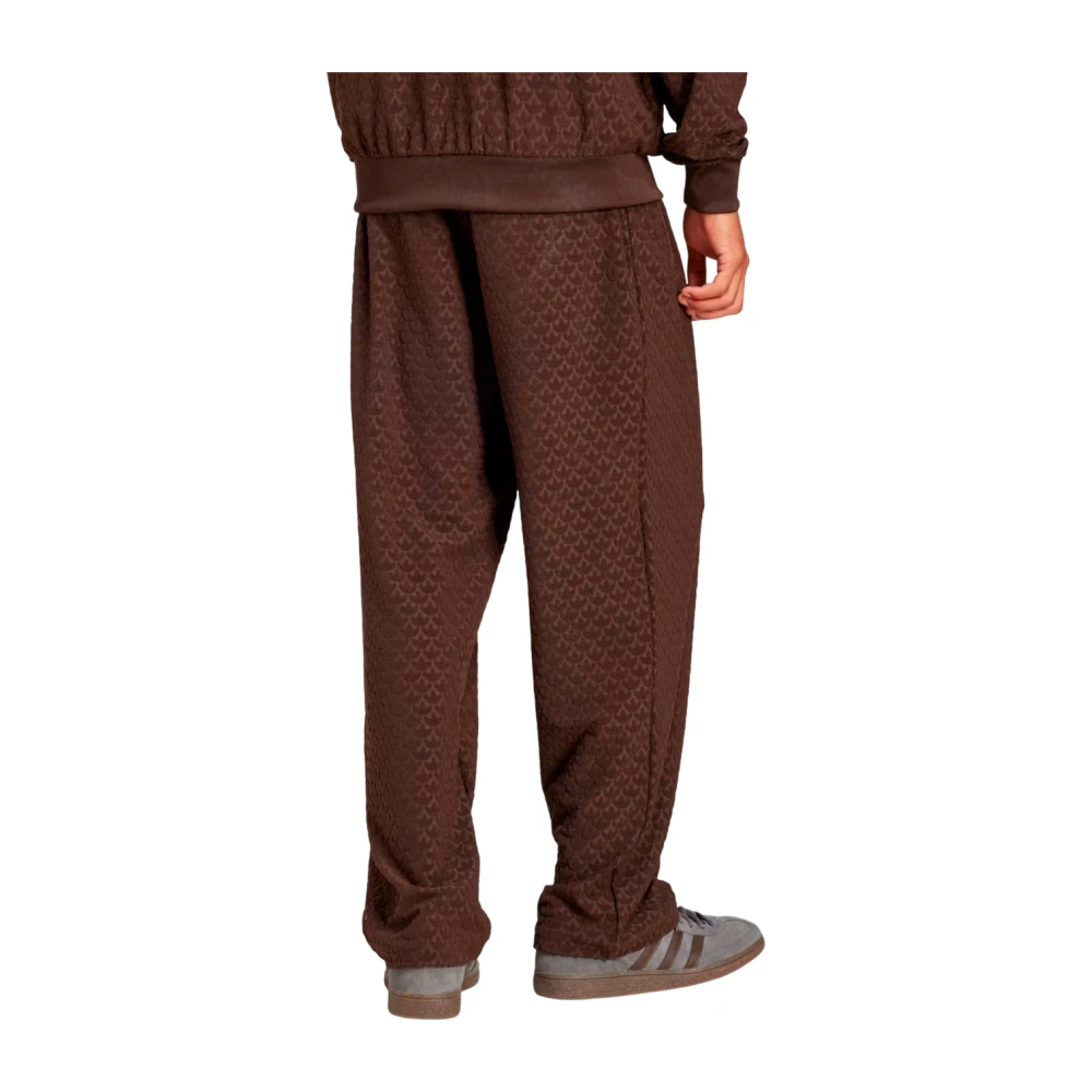Adidas Casual Gedrapeerde Broek met Ritszakken Brown Heren