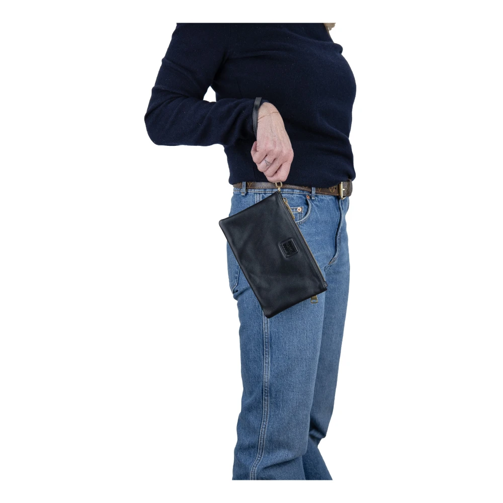 Miu Leren handtas met ritssluiting Black Dames