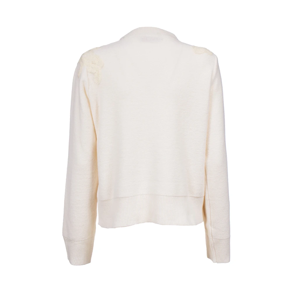 Ermanno Scervino Geborduurde Gebreide Trui White Dames