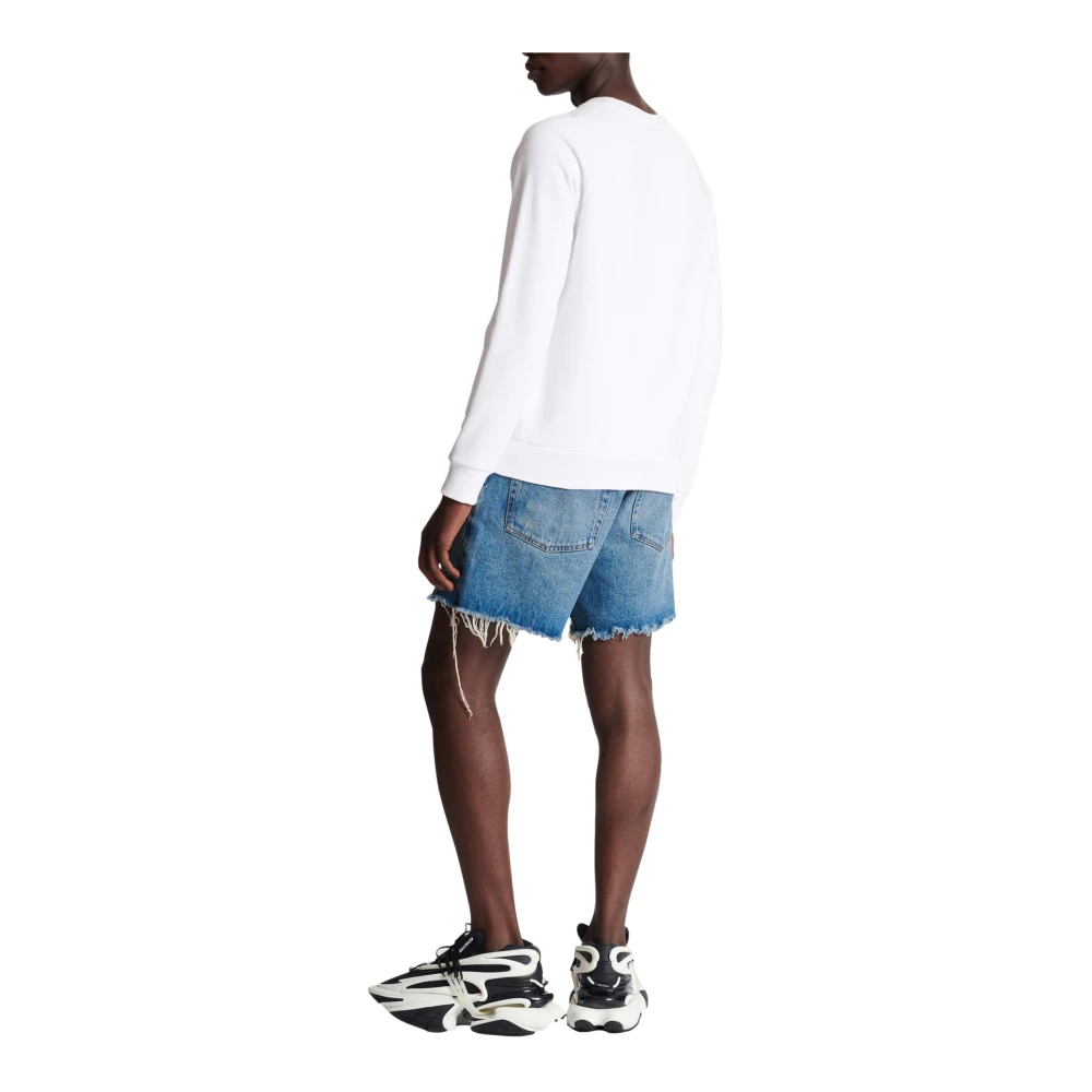 Balmain Paris flocked sweatshirt White Heren