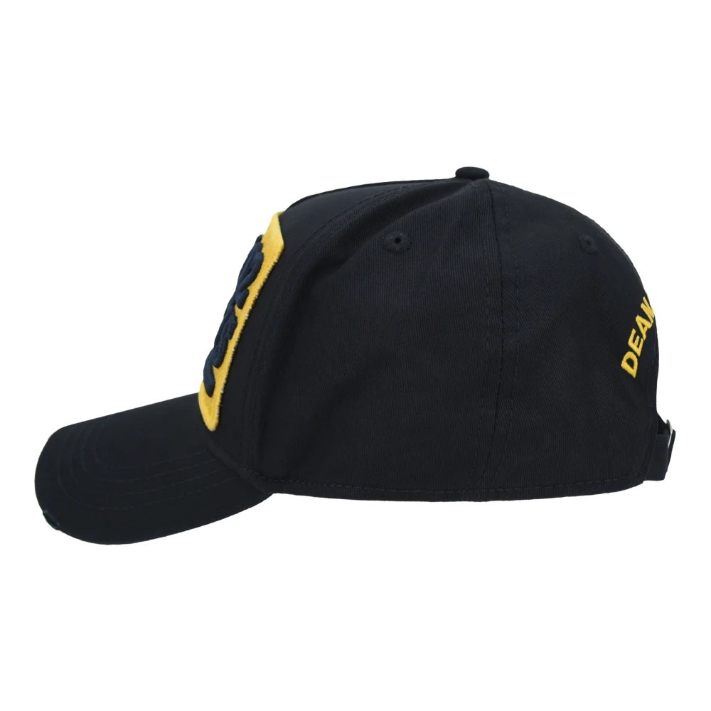Dsquared2 Baseballpet met Gesp en Contrastlogo Black Unisex