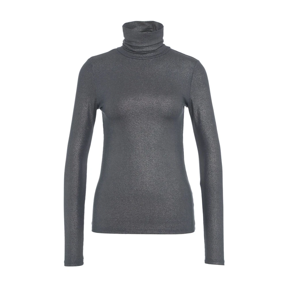 Majestic filatures Zilveren T-shirts & Polos Aw24 Gray Dames