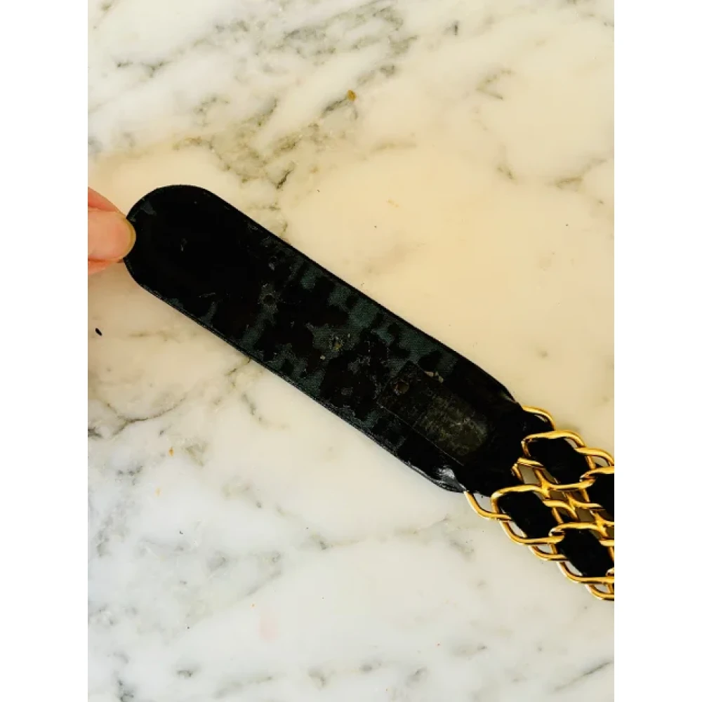 Chanel Vintage Pre-owned Leather belts Yellow Dames