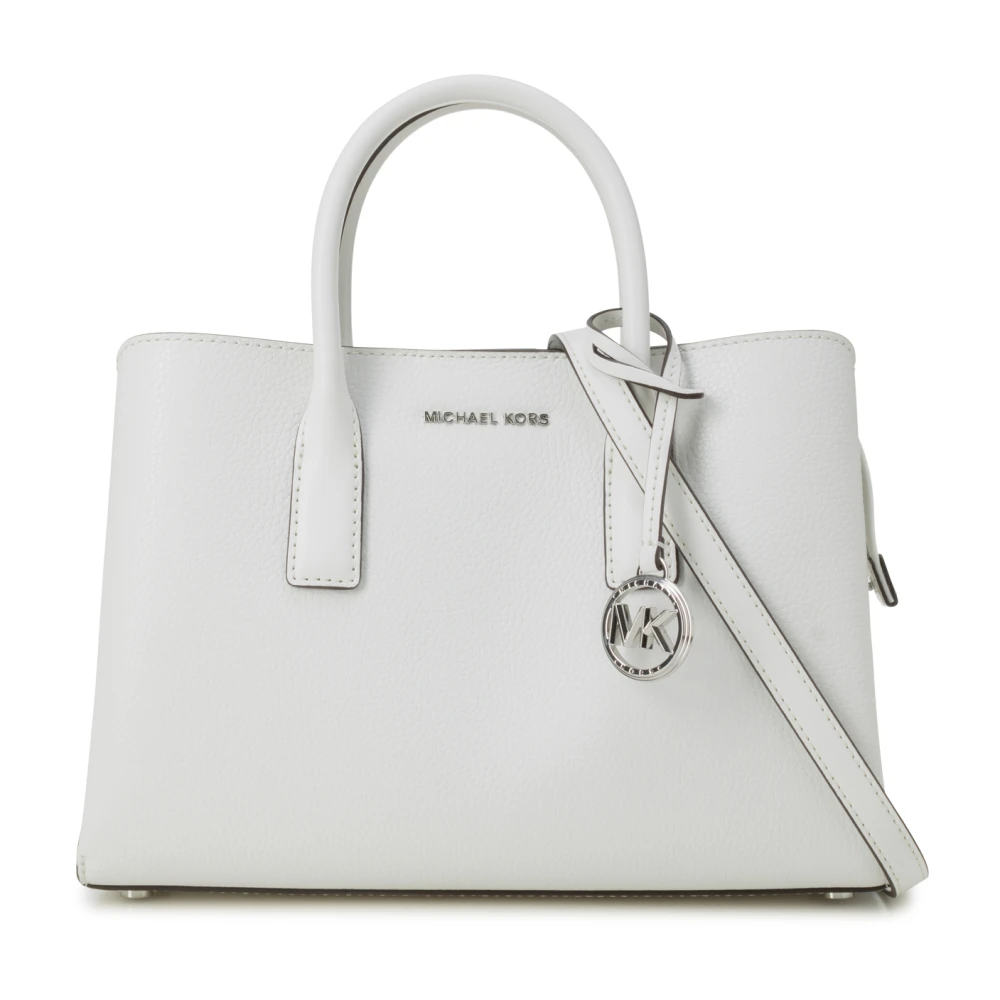 Michael Kors Handtas van generfd leer met zilveren studs White Dames