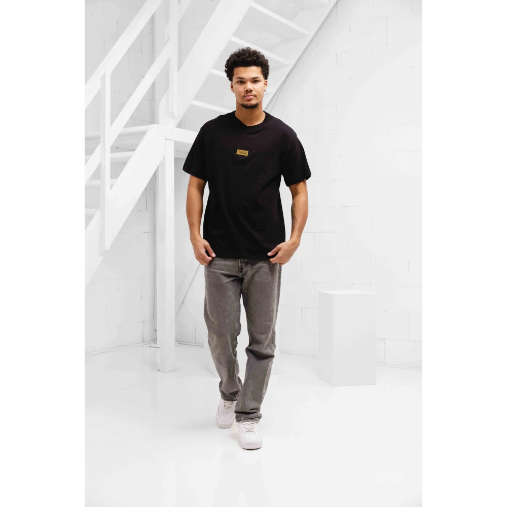 Versace Jeans Couture Zwart Logo Regular T-Shirt Heren Black Heren