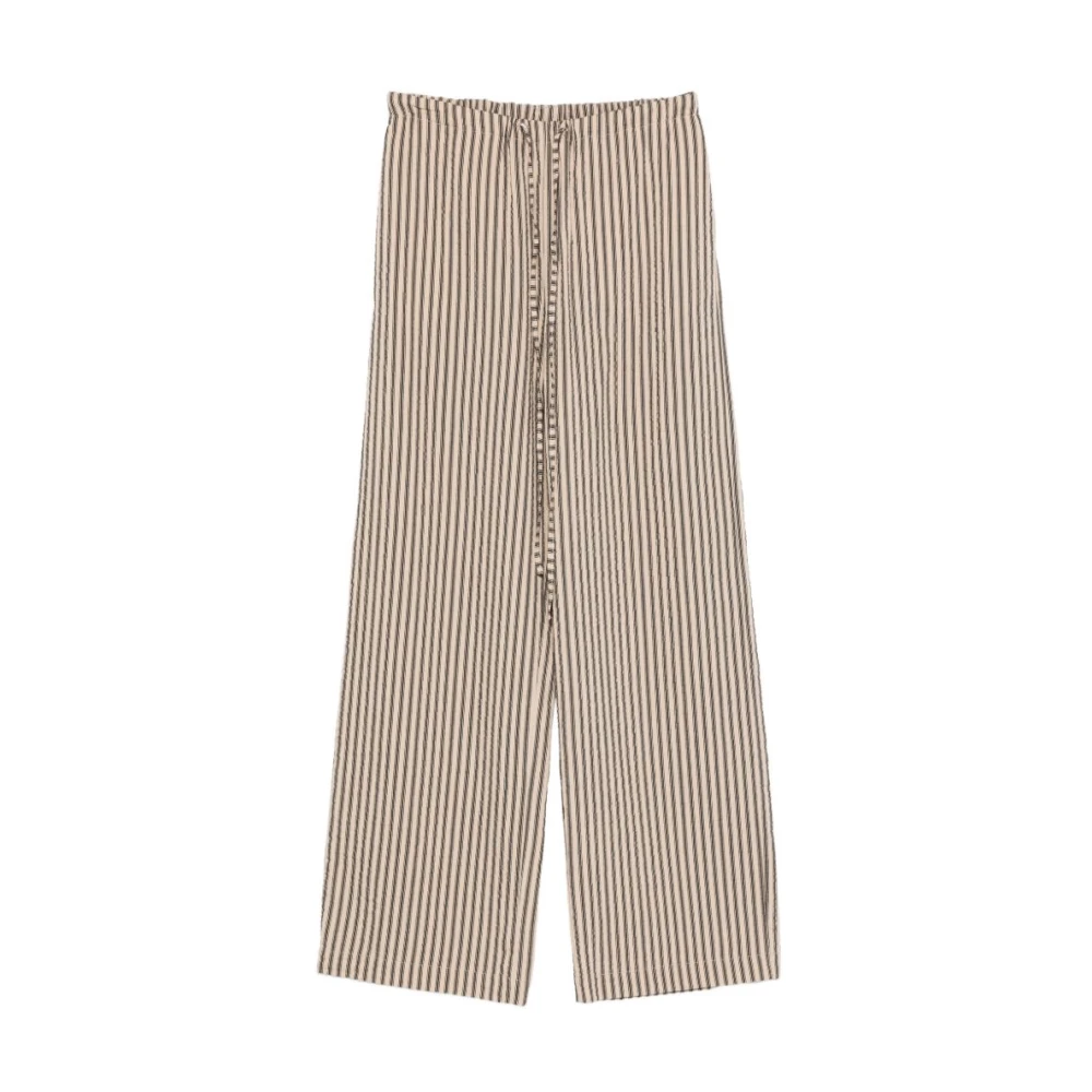 Alysi Women's Beige Wide Trousers - Wide Trousers - S - Trousers