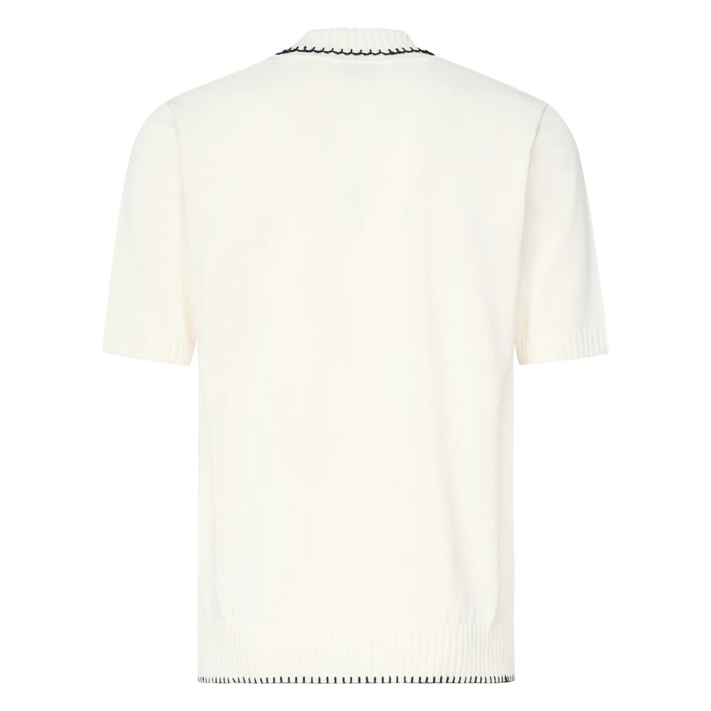 Eleventy Witte wollen T-shirts en polo's White Heren