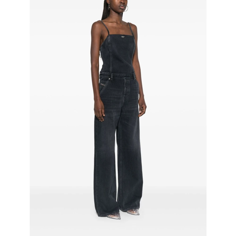 Diesel Midnight Blue Broek Zijrits Blue Dames