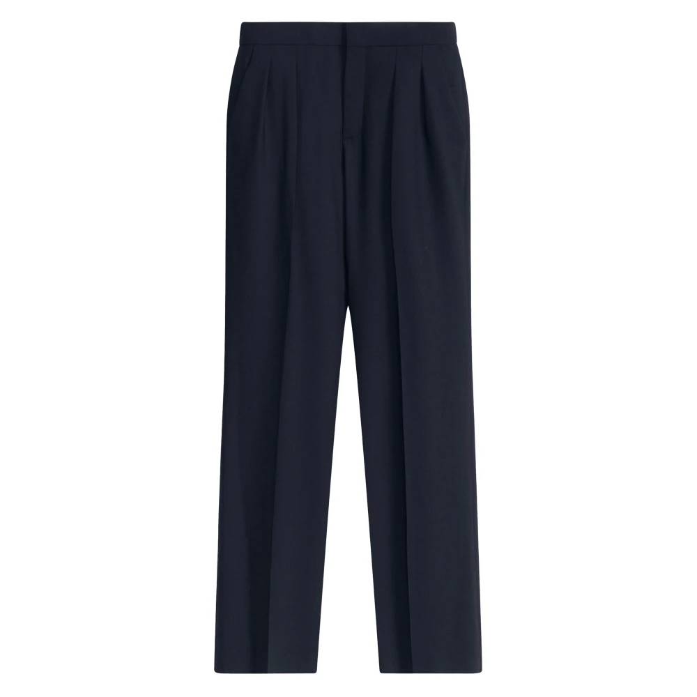 Fabiana Filippi Moderne Rechte-Fit Wollen Broek Blue Dames
