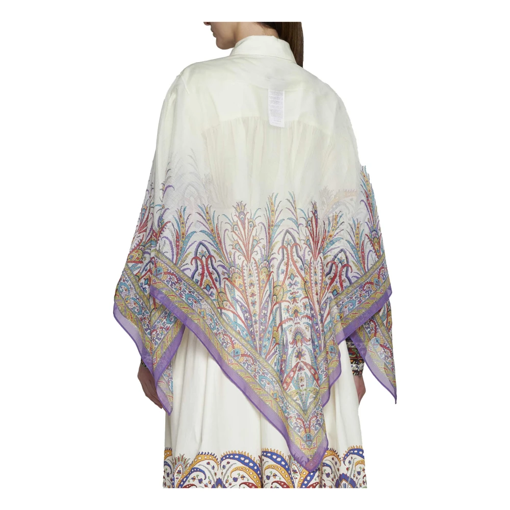 ETRO Paisley Boothals Cape Jas Multicolor Dames