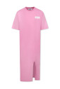 pink-cotton-short-sleeved-dress-with-logo
