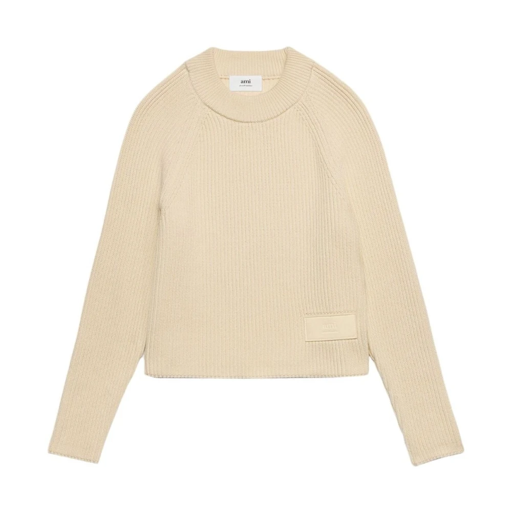 Casual Beige Genser Bomull Ull