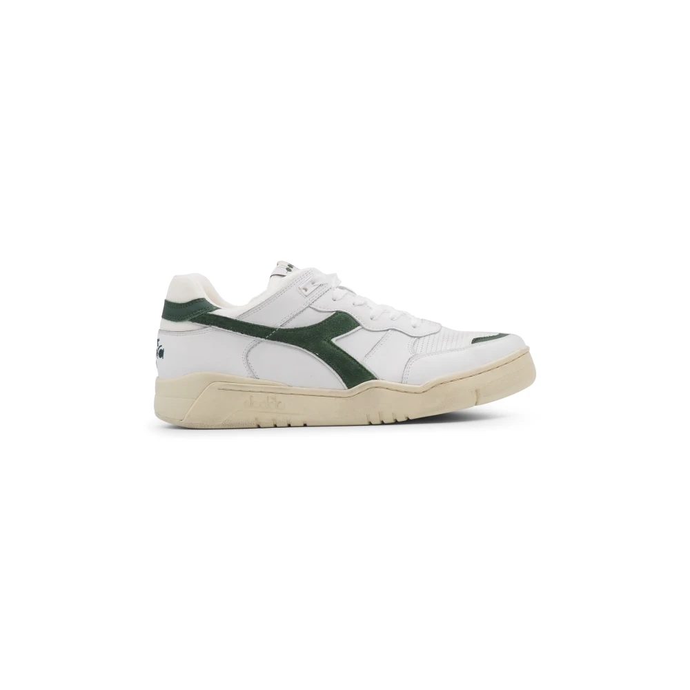 Diadora Gebruikte herensneakers logo Heren Schoenen Wit