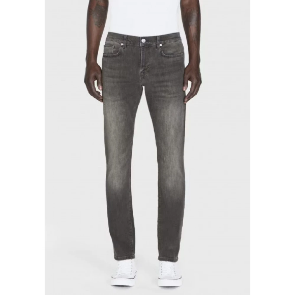 Frame Slim Straight Donkere Denim Jeans Black Heren