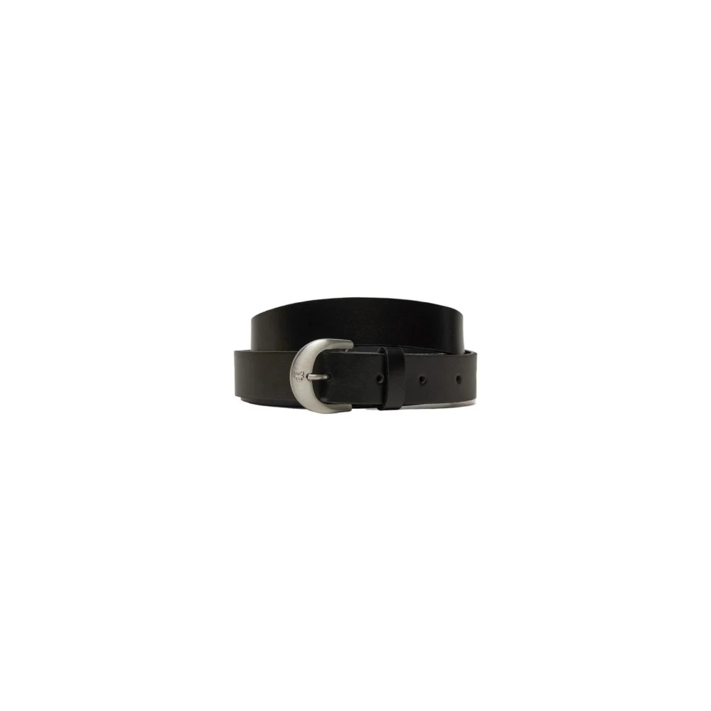 Calvin Klein Jeans Zwarte Leren Riem Tijdloze Stijl Black Dames