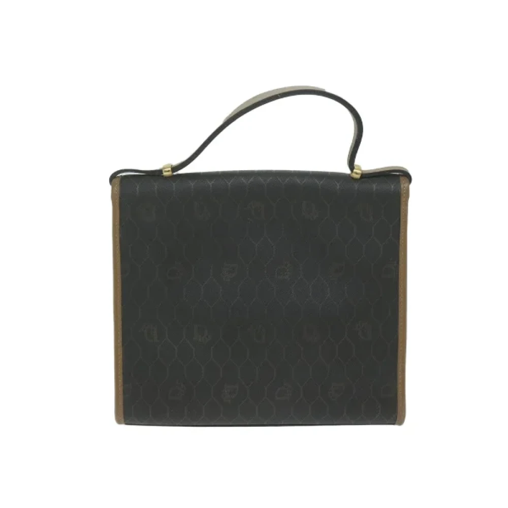 Dior Vintage Pre-owned Canvas handbags Black Dames