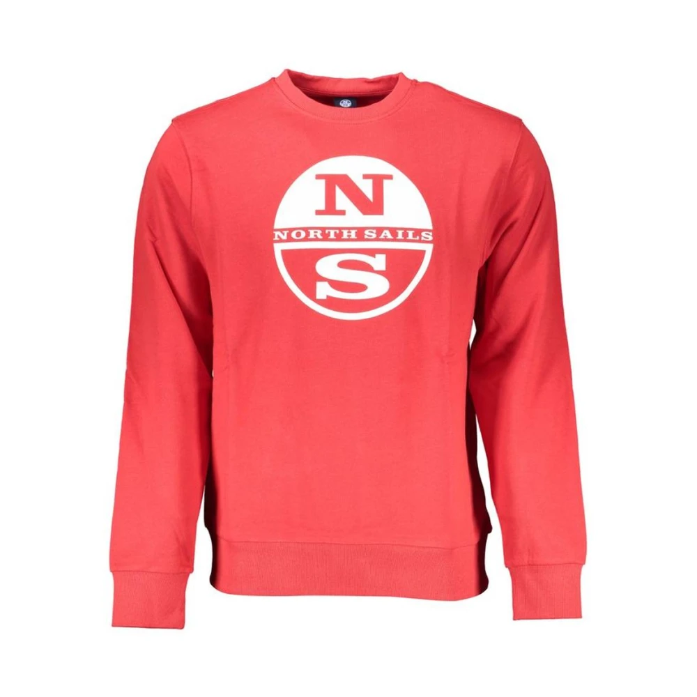 North Sails , Sweatshirts, Male, Red, L, Crew Neck Sweatshirt Ns Classic Model