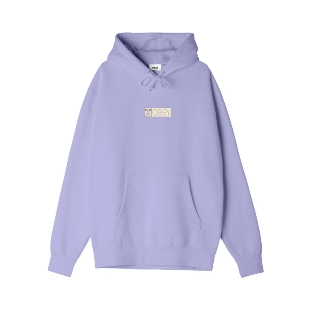 Obey Premium French Terry Hoodie Purple Heren