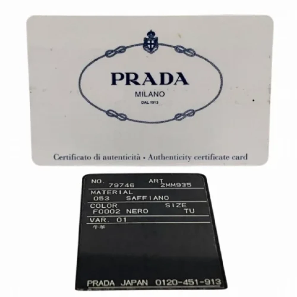 Prada Vintage Pre-owned Leather wallets Black Dames