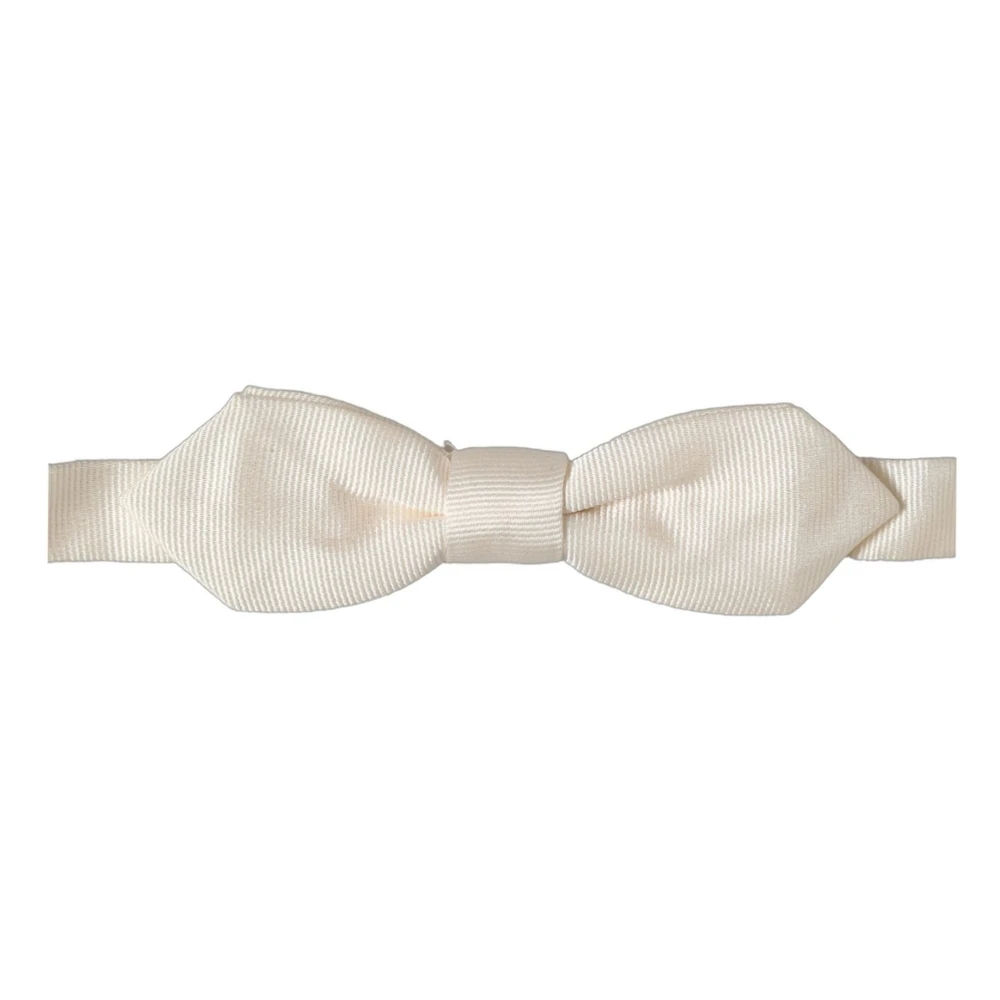 Dolce & Gabbana , Bow Ties, Male, White, One Size, Pre-Tied Bow Tie