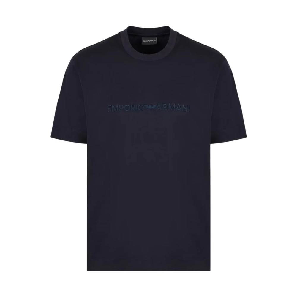 Emporio Armani Men's Blue Modern Logo T-Shirt - T-Shirts - 2XL - Tops