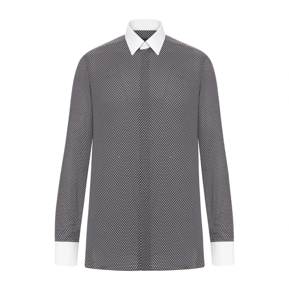 Tom Ford Men's Gray Classic Cotton Shirt With Hidden Closure - Casual Shirts - Xl - Shirts